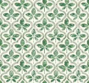 GO8274 Sevilla Clover Wallpaper-Green