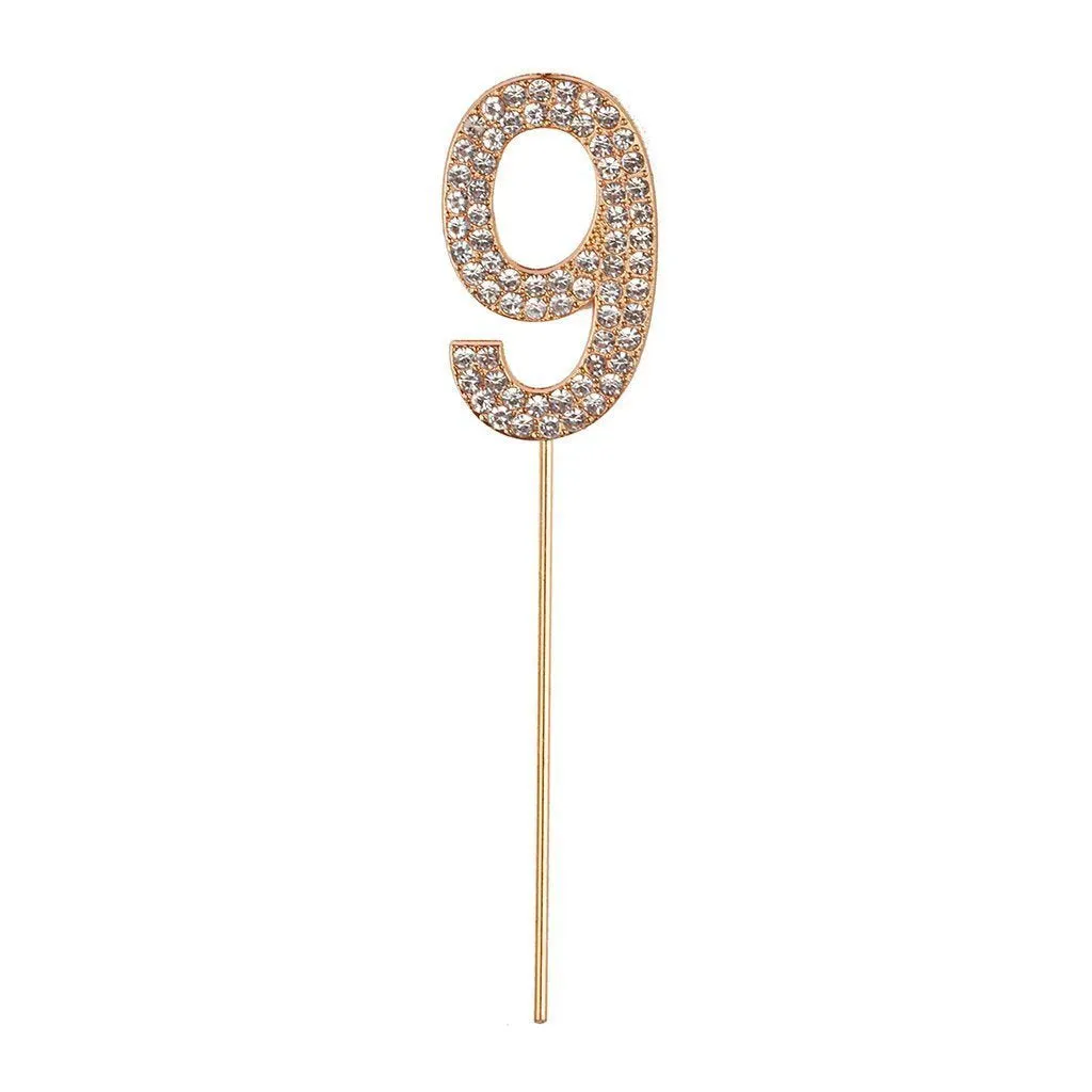 Great Pretenders Rhinestone Number Cake Topper