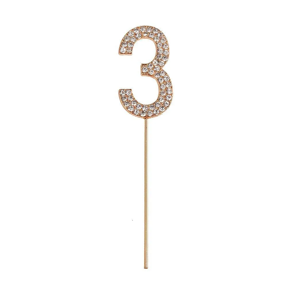 Great Pretenders Rhinestone Number Cake Topper