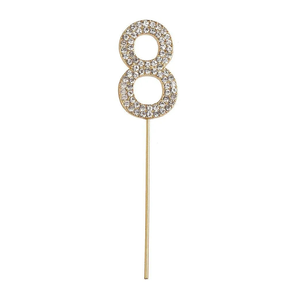 Great Pretenders Rhinestone Number Cake Topper