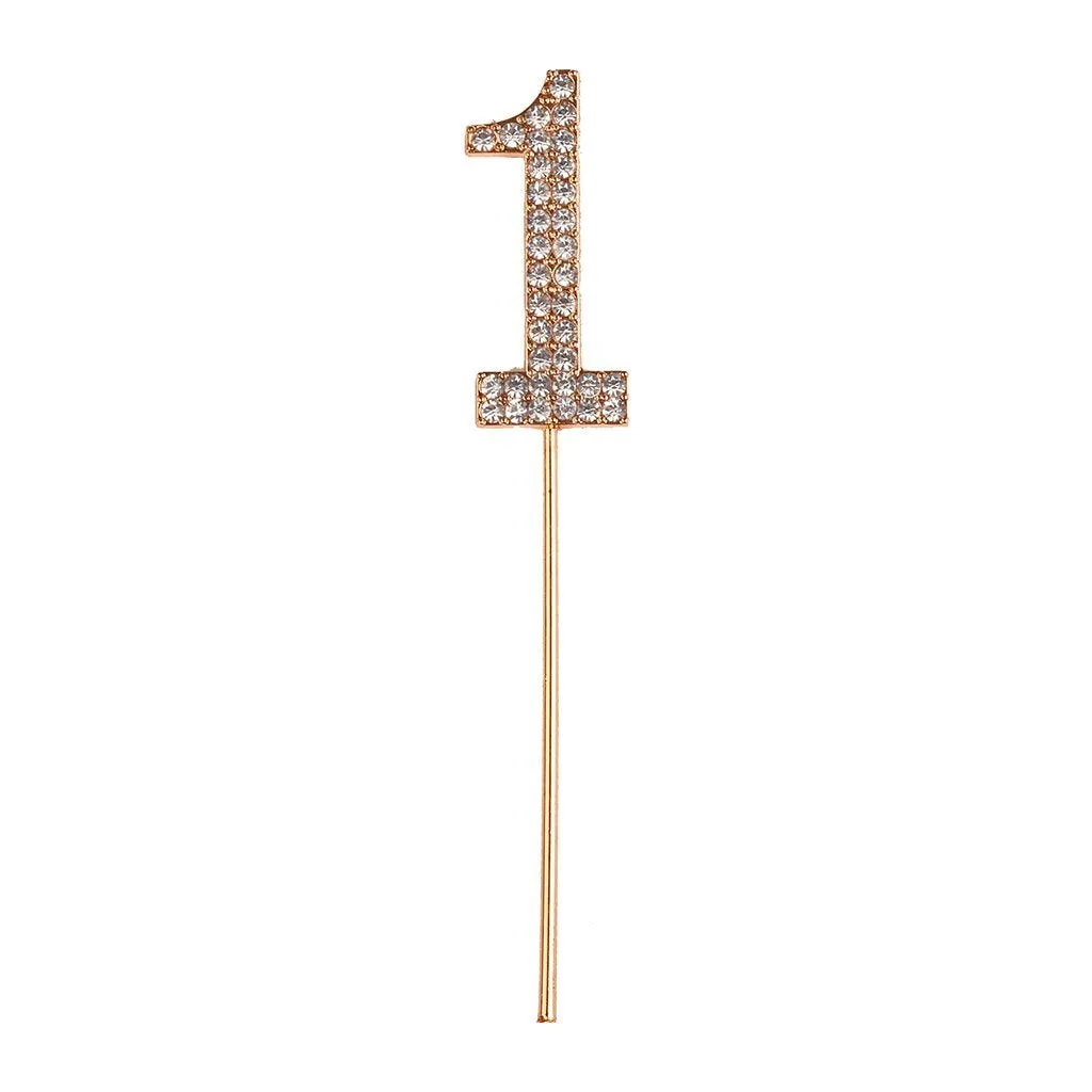Great Pretenders Rhinestone Number Cake Topper