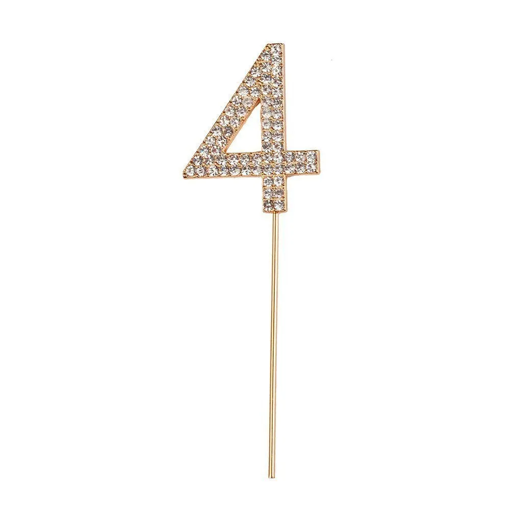 Great Pretenders Rhinestone Number Cake Topper