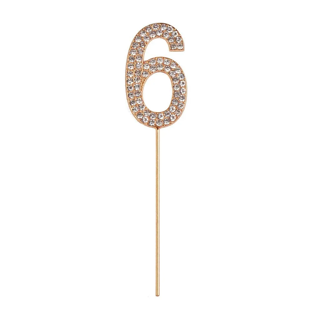 Great Pretenders Rhinestone Number Cake Topper