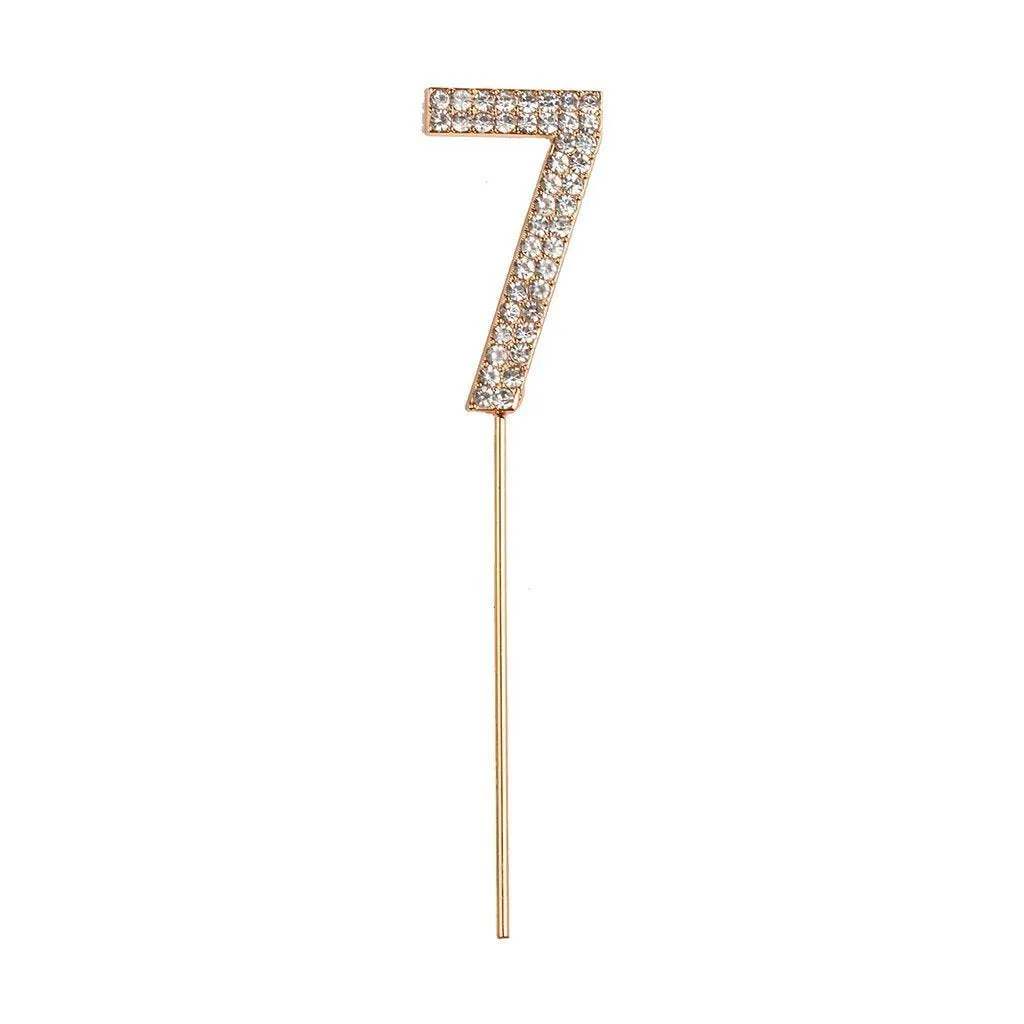 Great Pretenders Rhinestone Number Cake Topper