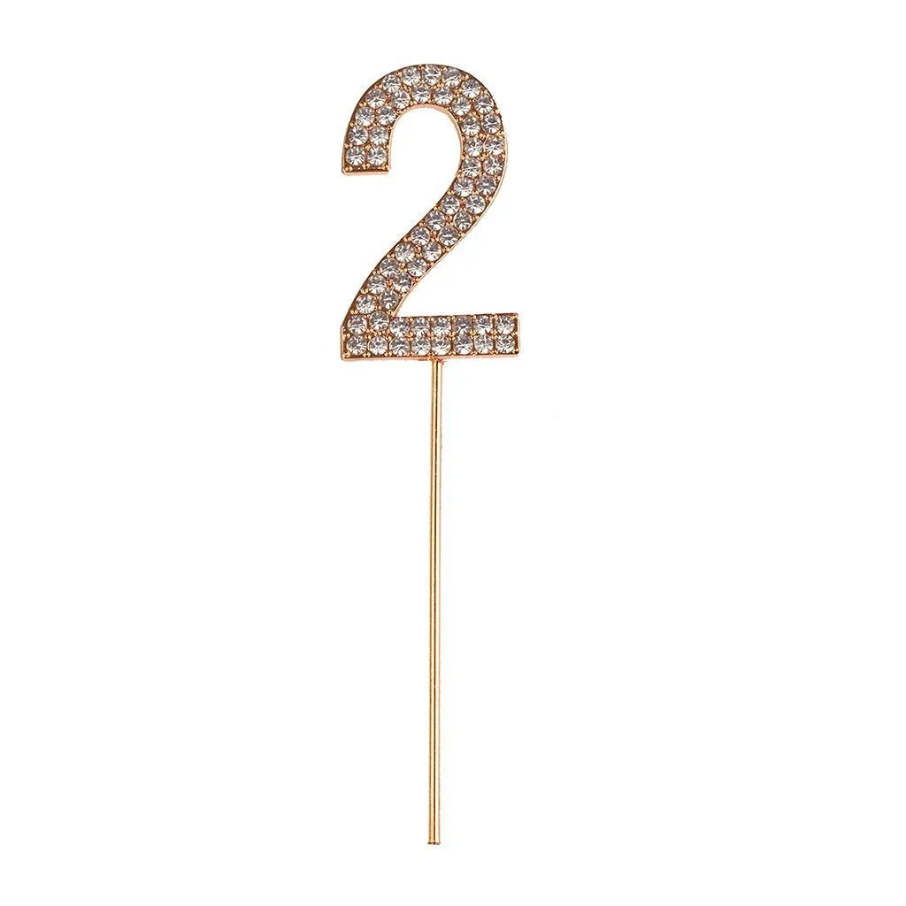 Great Pretenders Rhinestone Number Cake Topper