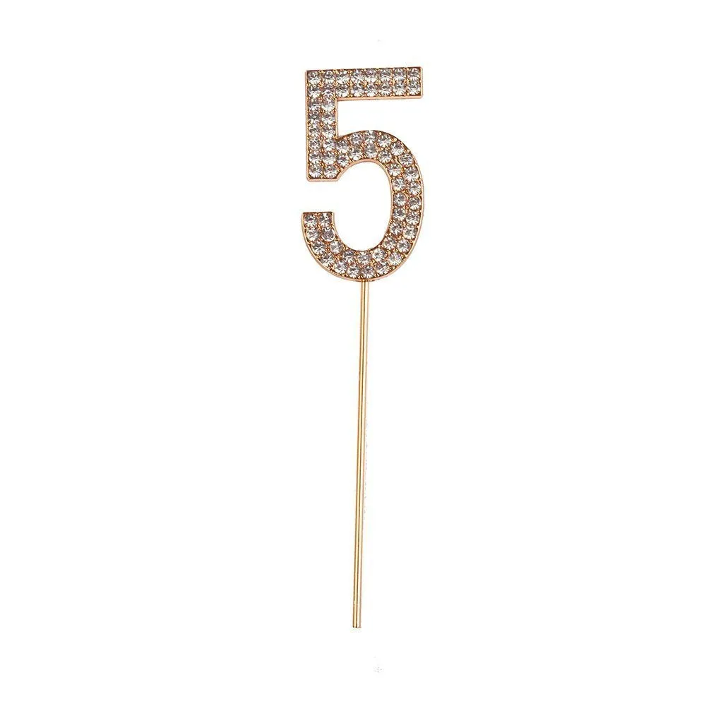Great Pretenders Rhinestone Number Cake Topper