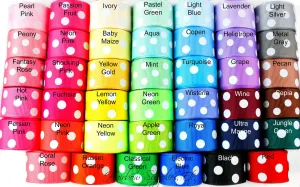 Grosgrain Ribbon - Polka Dots 7/8 inch