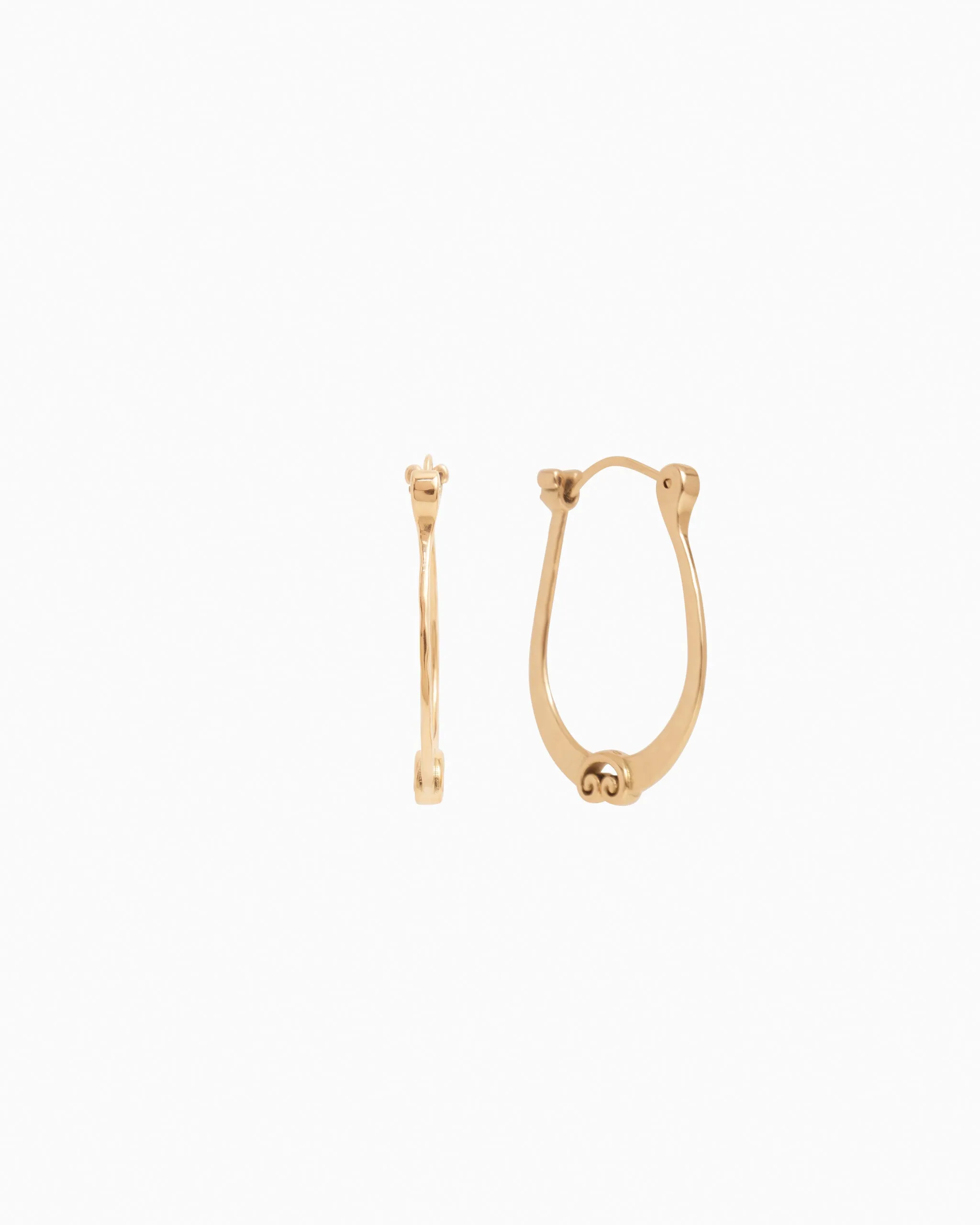 Hammered Petroglyph Hoops