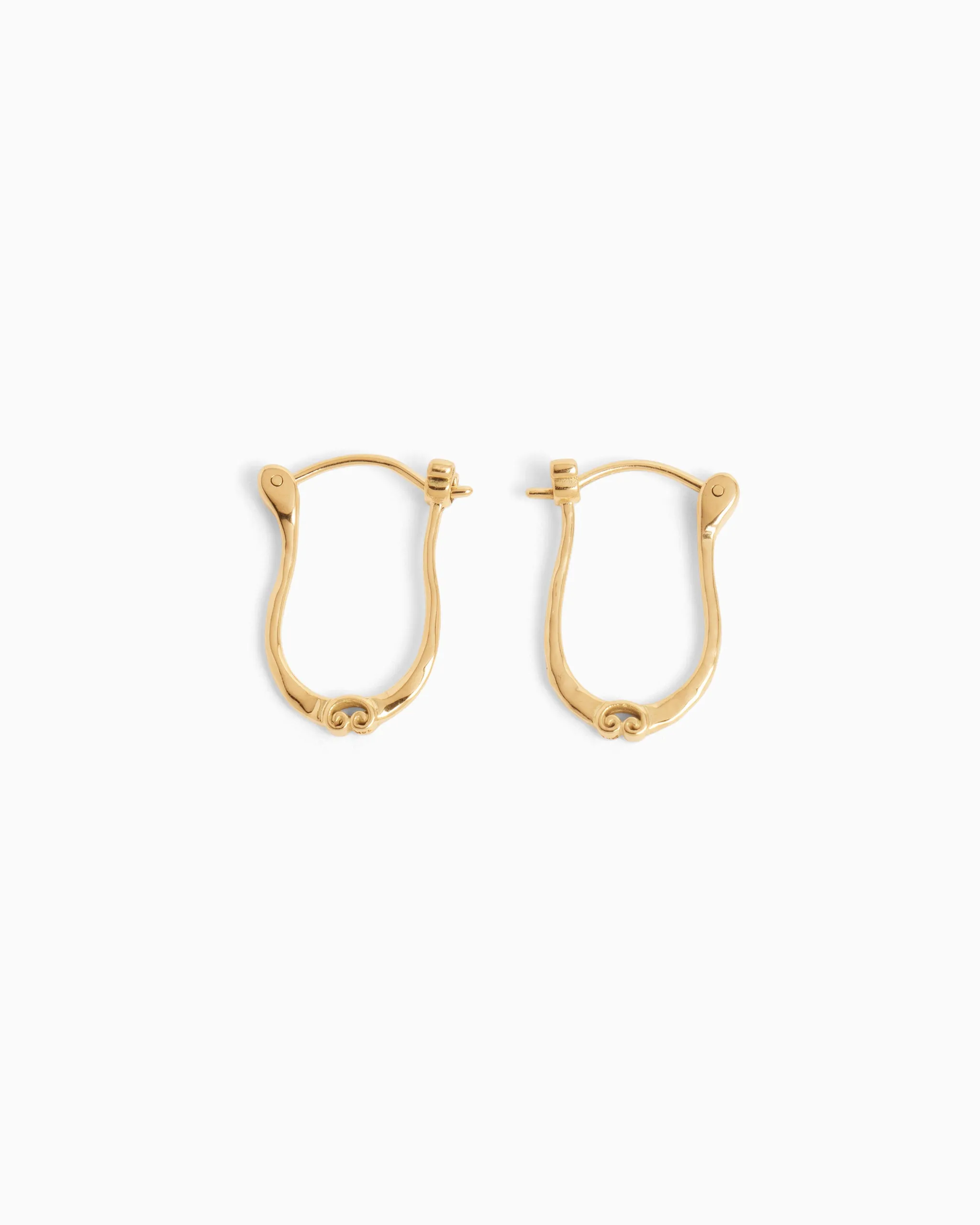 Hammered Petroglyph Hoops