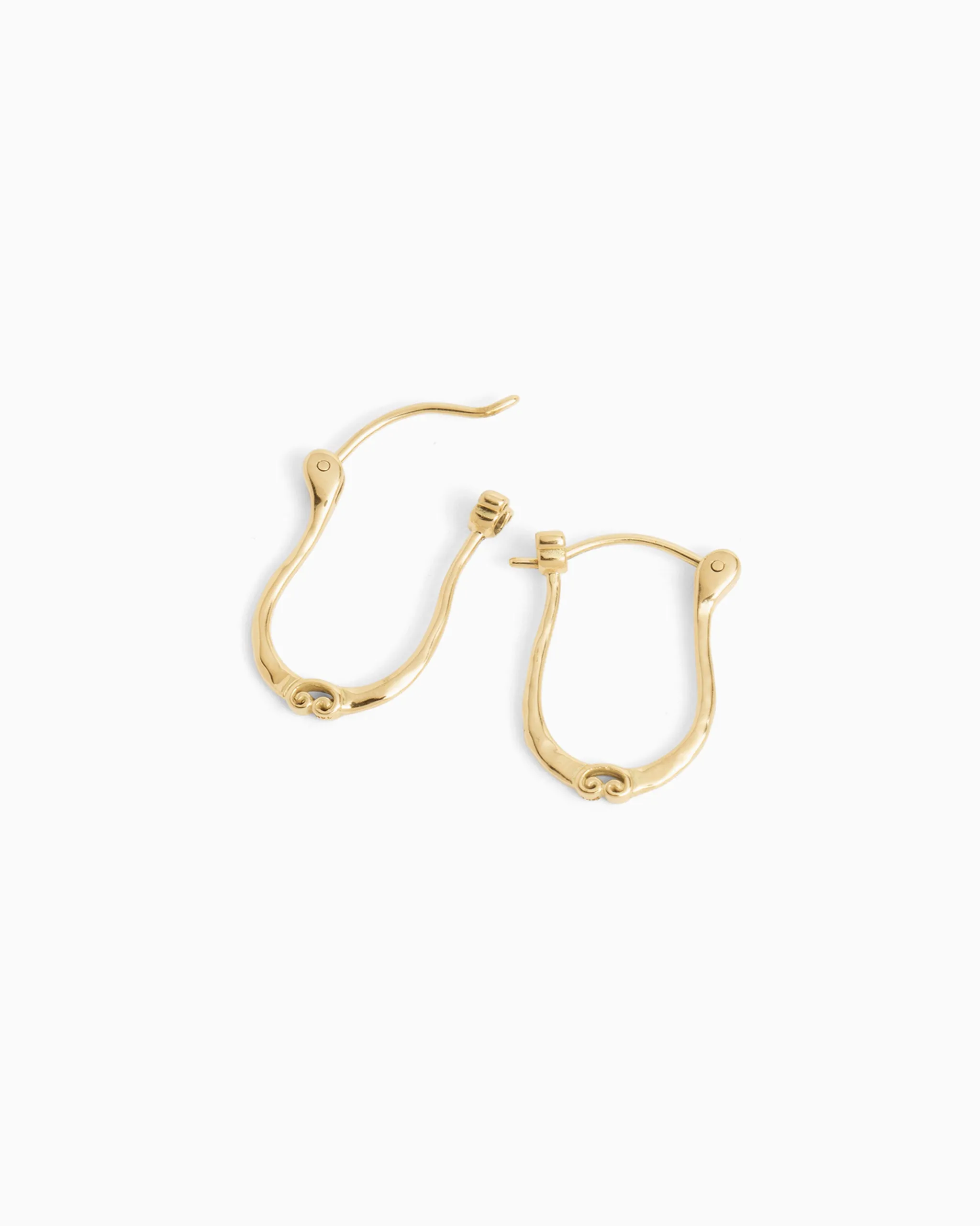 Hammered Petroglyph Hoops