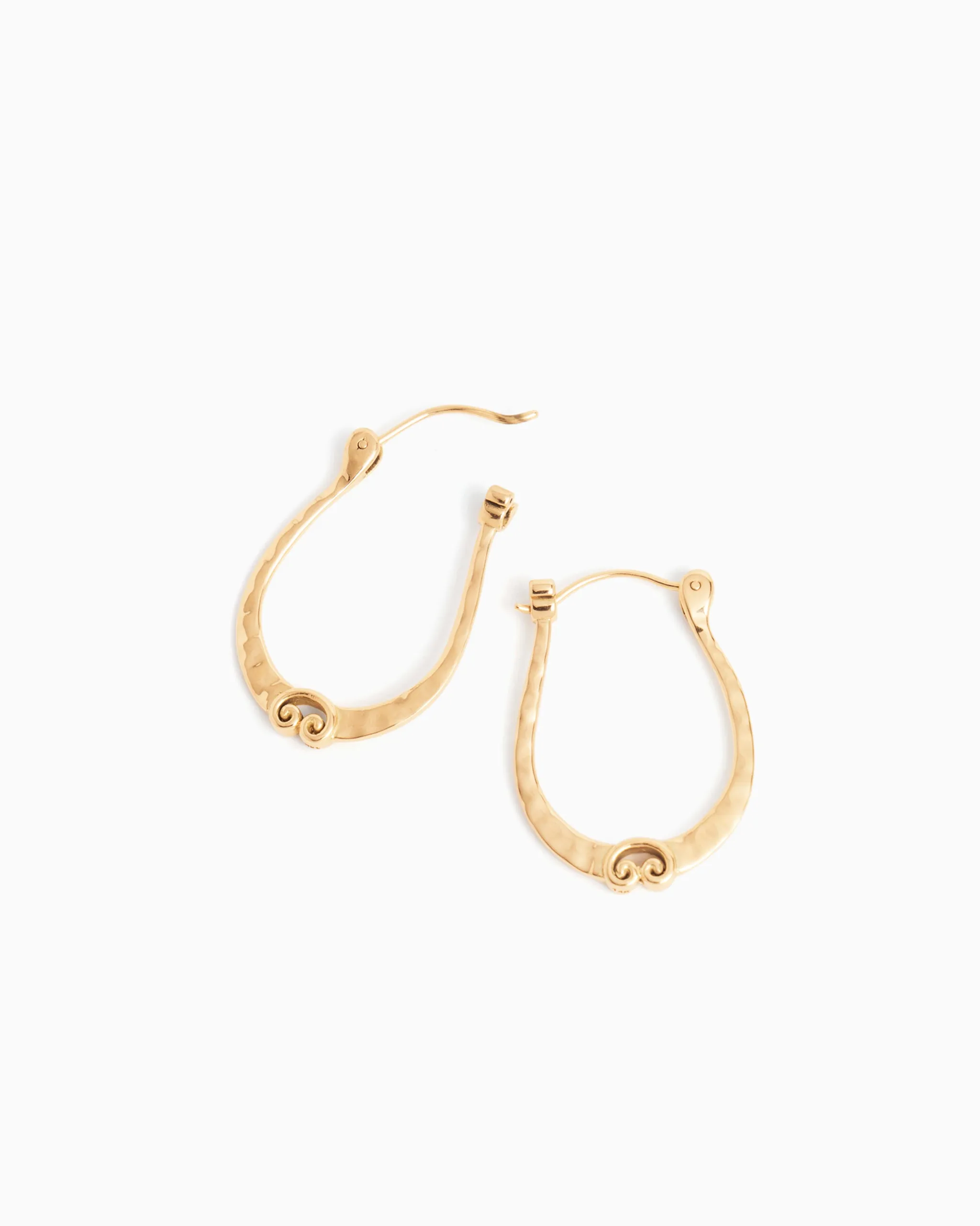 Hammered Petroglyph Hoops