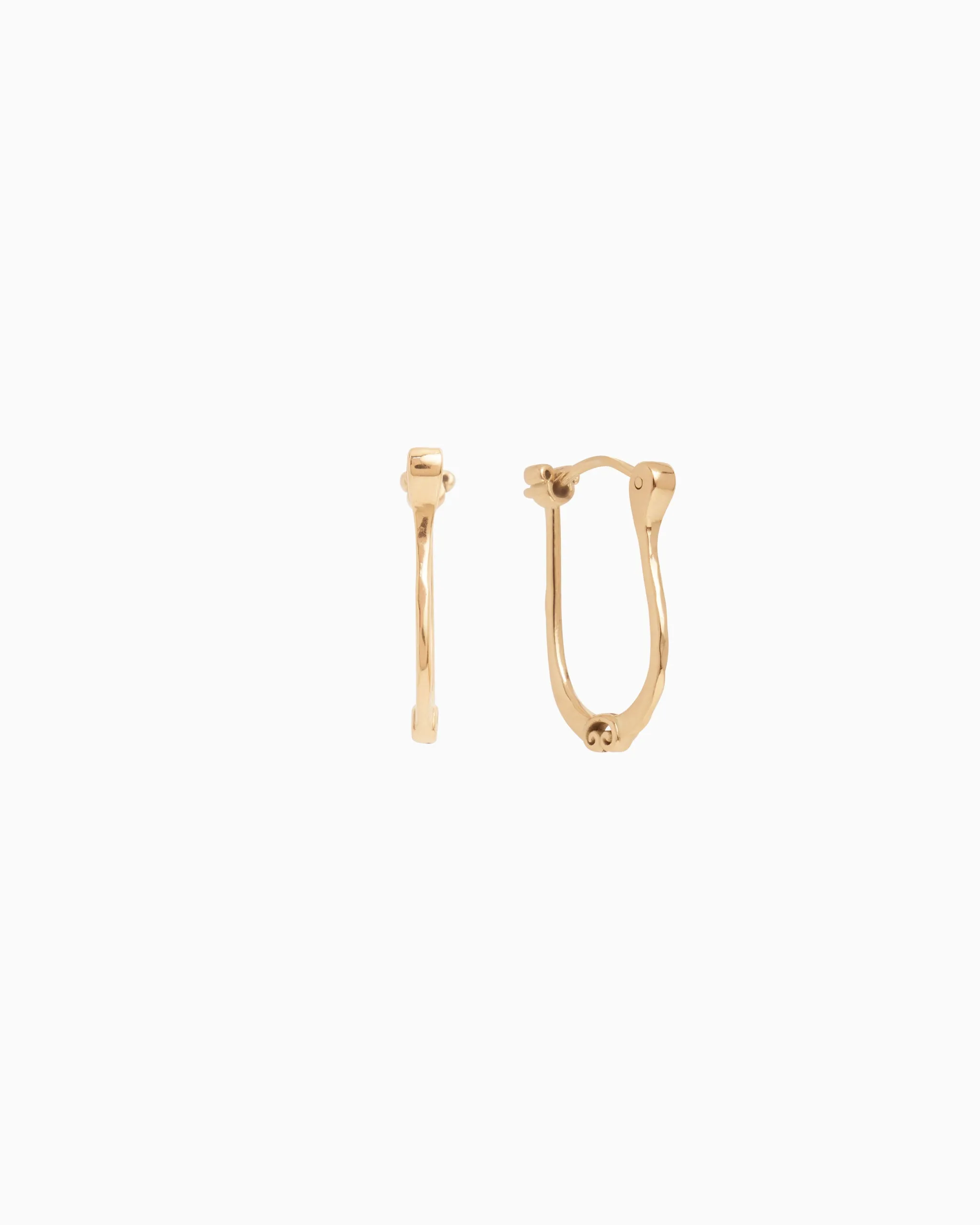 Hammered Petroglyph Hoops