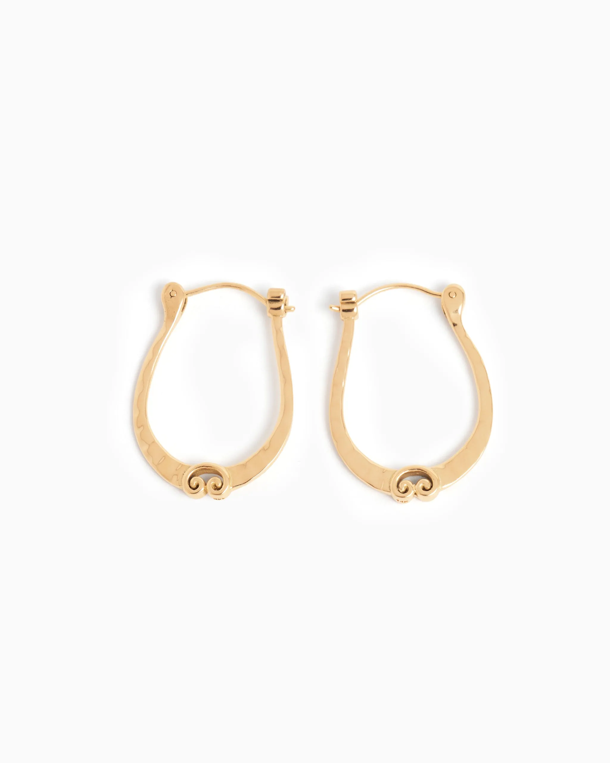 Hammered Petroglyph Hoops