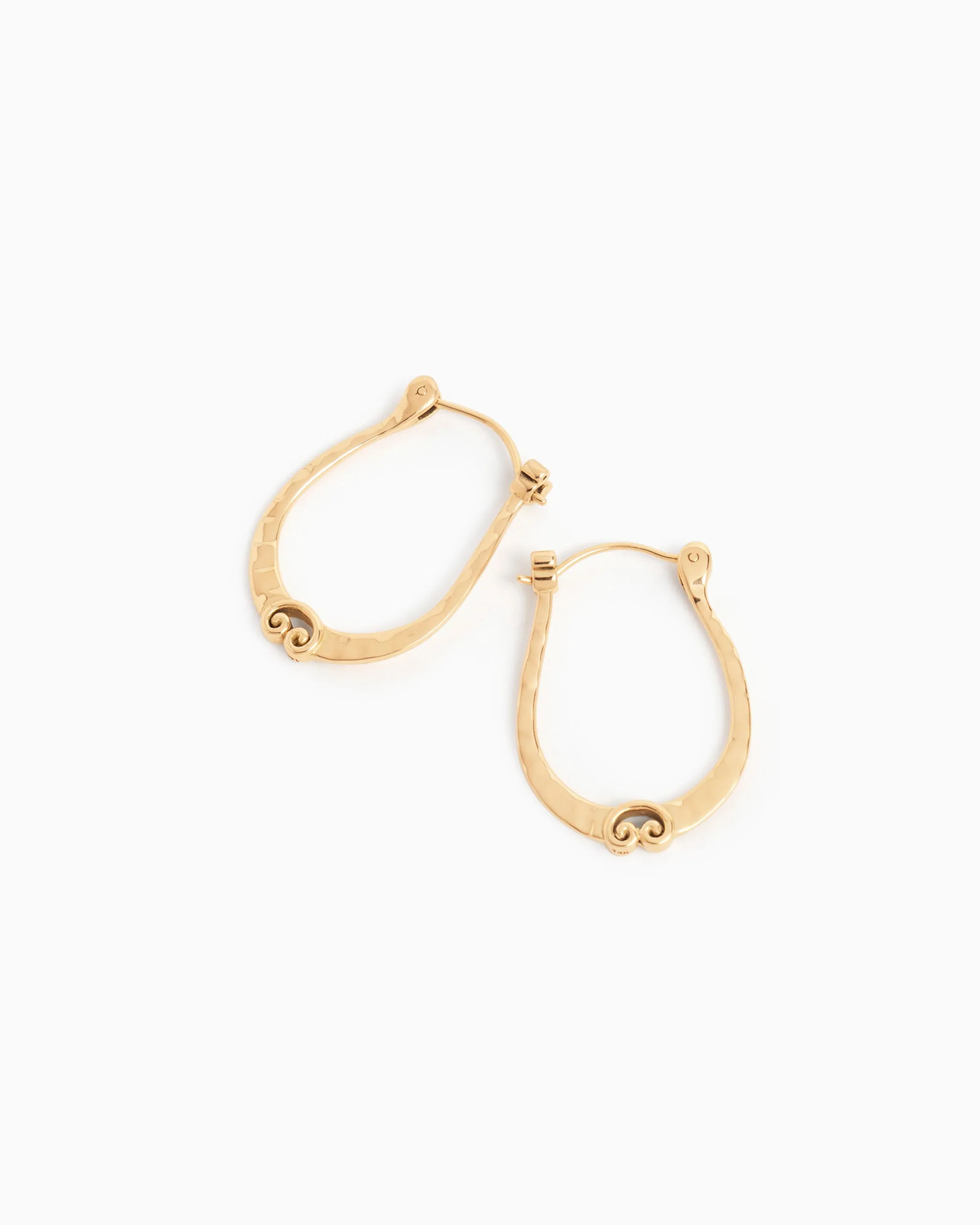 Hammered Petroglyph Hoops