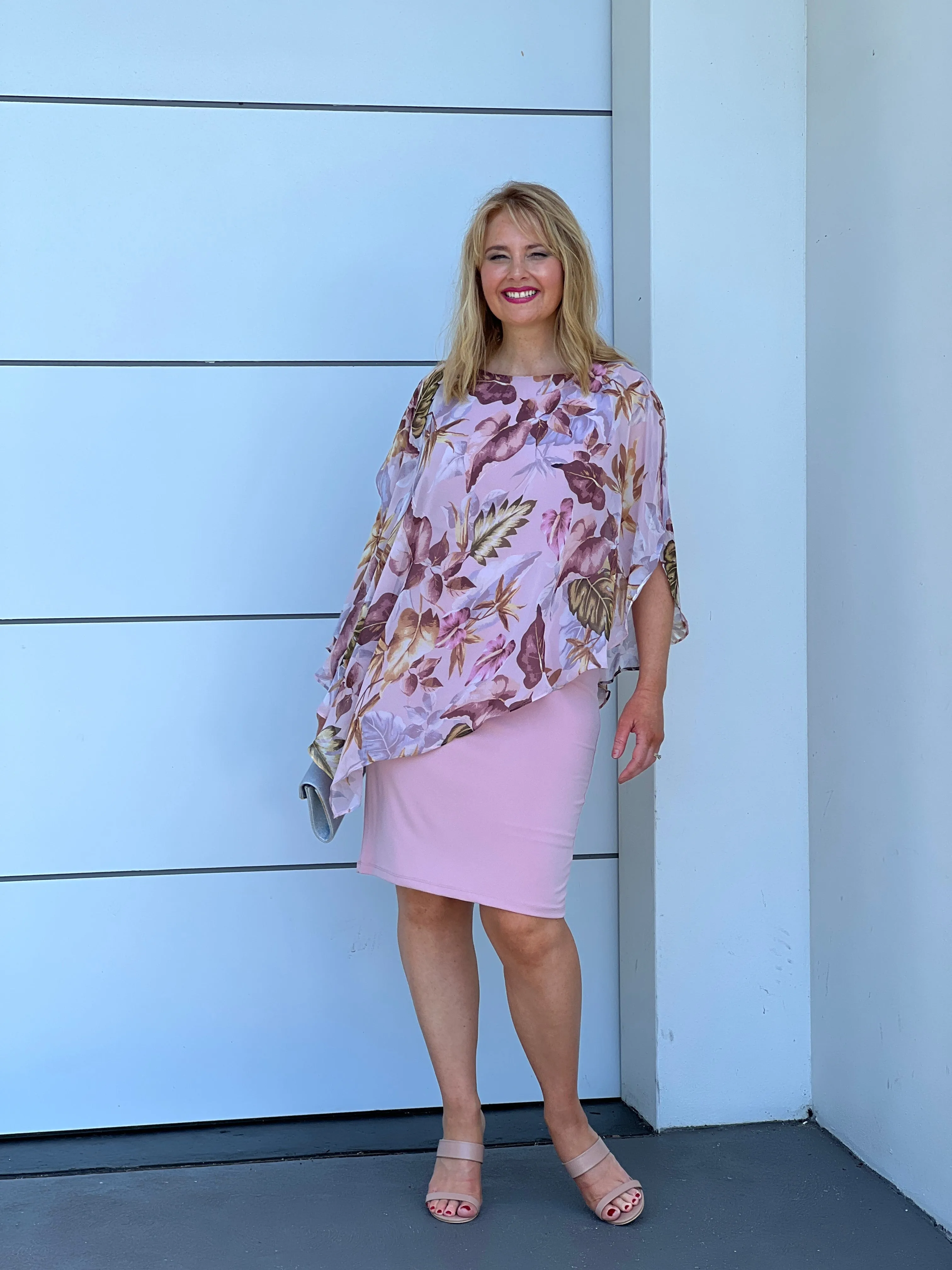 Hestia Mauve Leaf Dress