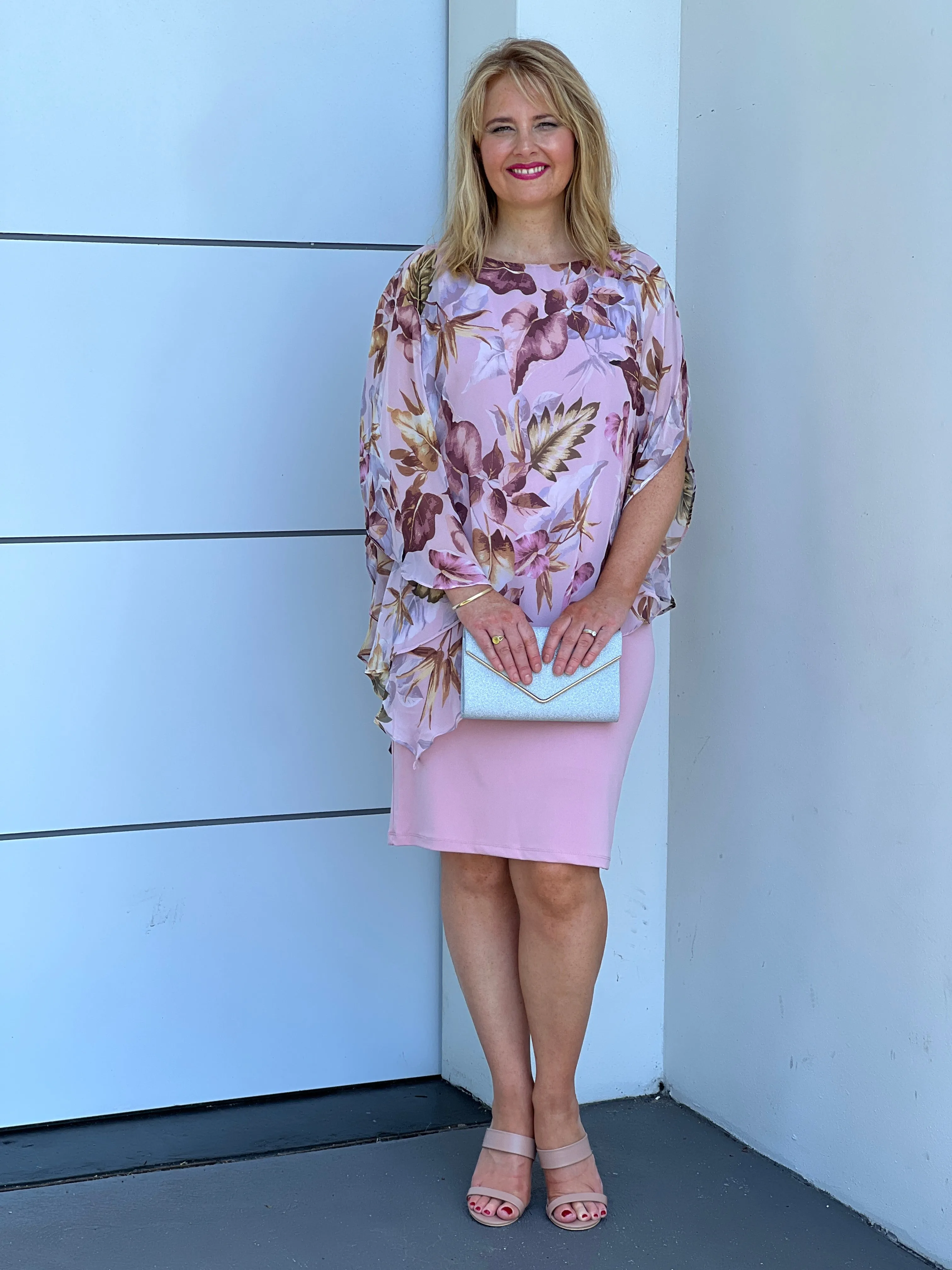 Hestia Mauve Leaf Dress