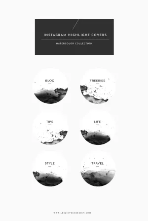 Instagram Highlight Covers - WATERCOLOR