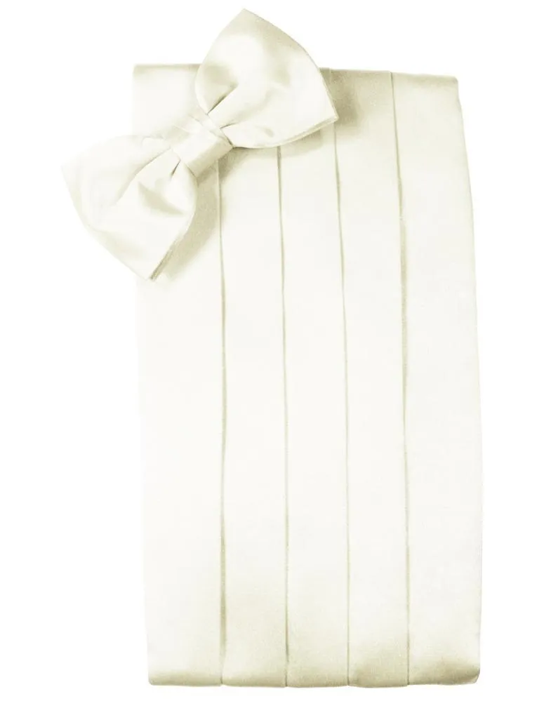 Ivory Noble Silk Cummerbund & Bow Tie Set