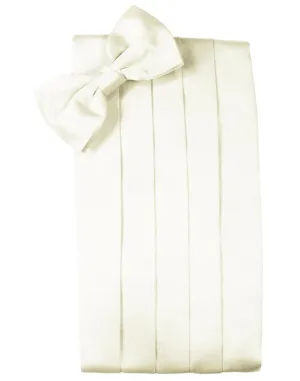 Ivory Noble Silk Cummerbund & Bow Tie Set