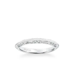 Jessamine Vintage Heritage Collection Diamond and Milgrain Filigree Scrollwork Wedding Band