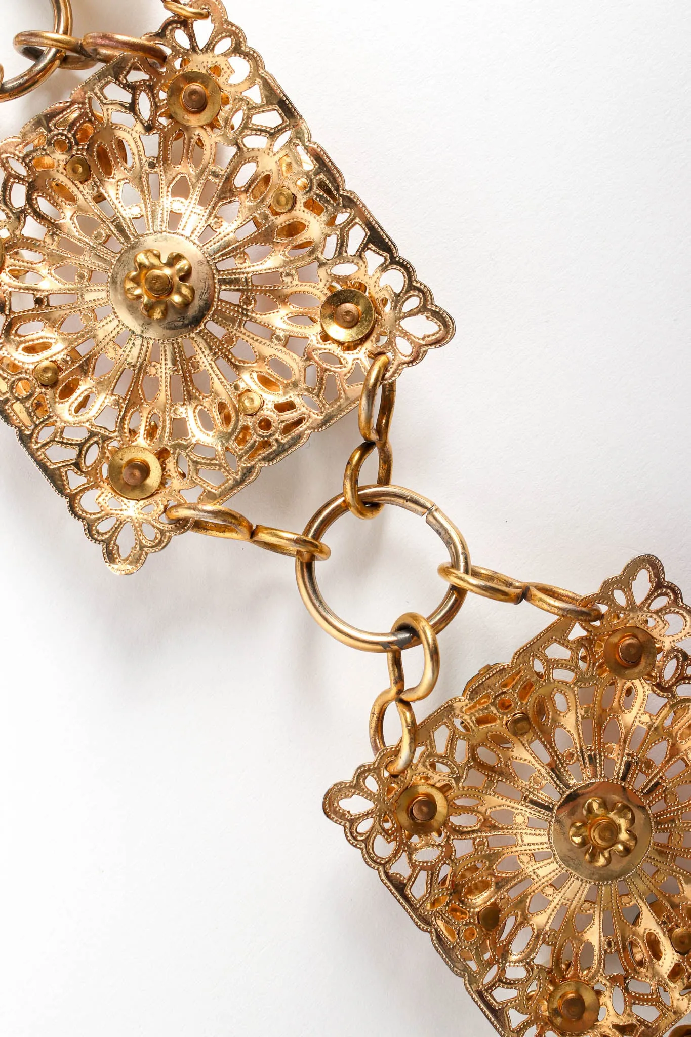 Jeweled Filigree Pendant Necklace