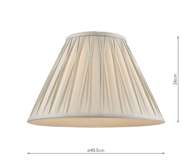Laura Ashley Fenn Silk Shade Silver 16'' LA3603393-Q