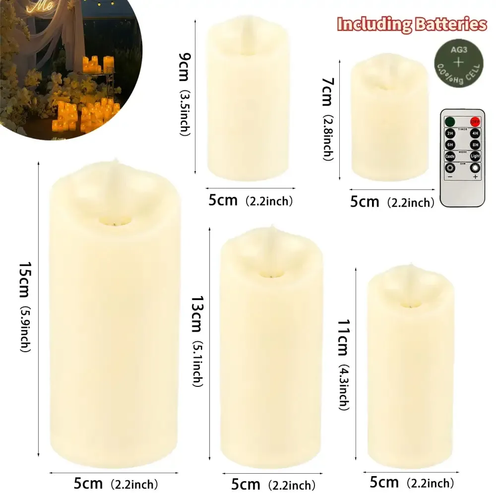 LED Flameless Candles with Real Flame Effect for Safe Decoration