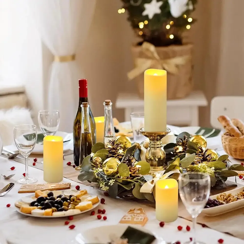 LED Flameless Candles with Real Flame Effect for Safe Decoration