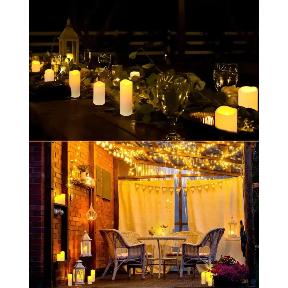 LED Flameless Candles with Real Flame Effect for Safe Decoration