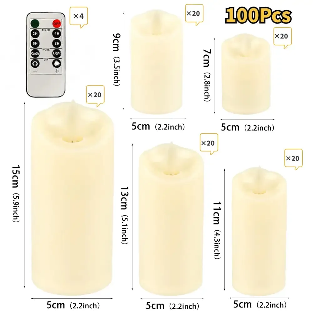 LED Flameless Candles with Real Flame Effect for Safe Decoration