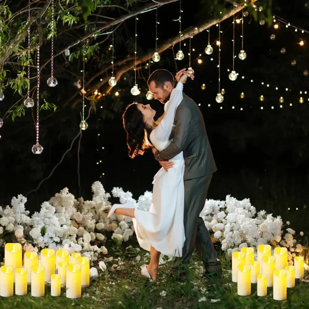 LED Flameless Candles with Real Flame Effect for Safe Decoration