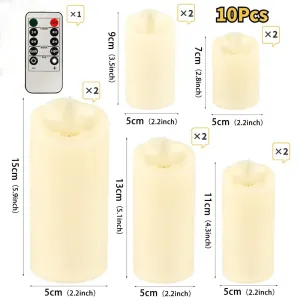 LED Flameless Candles with Real Flame Effect for Safe Decoration