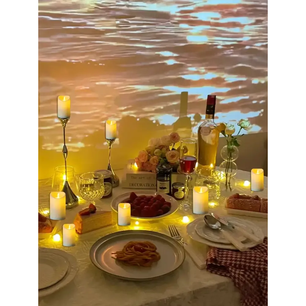 LED Flameless Candles with Real Flame Effect for Safe Decoration