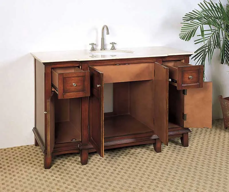 Legion Furniture 53" Sink Vanity - No Faucet Medium Brown