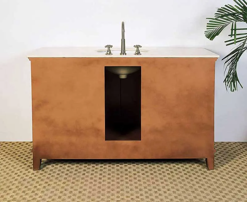 Legion Furniture 53" Sink Vanity - No Faucet Medium Brown