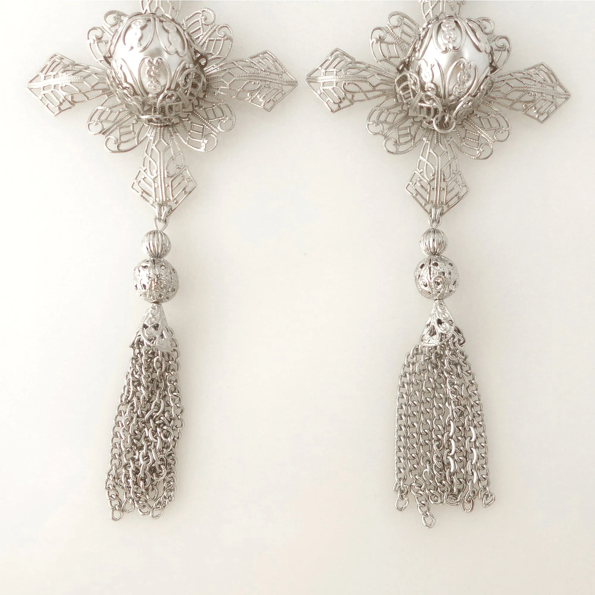 Medieval star crossed earrings