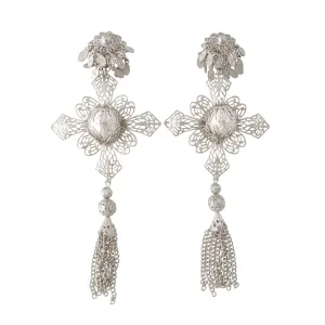 Medieval star crossed earrings