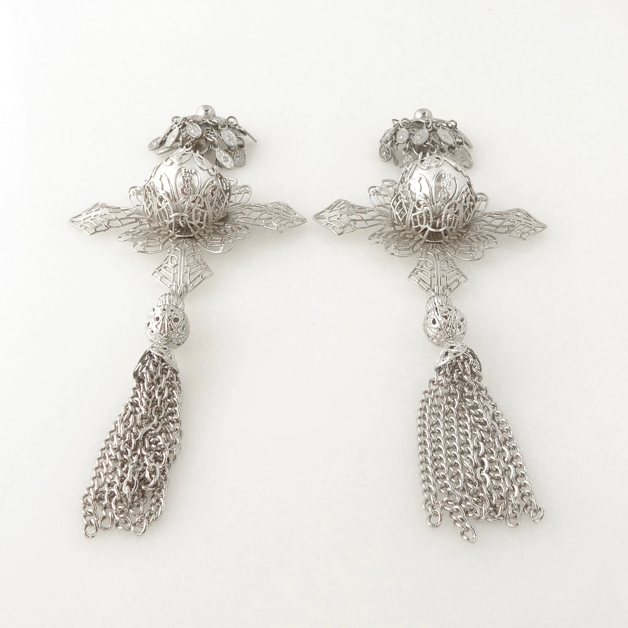 Medieval star crossed earrings