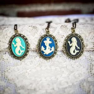 Mermaid Cameo Necklace