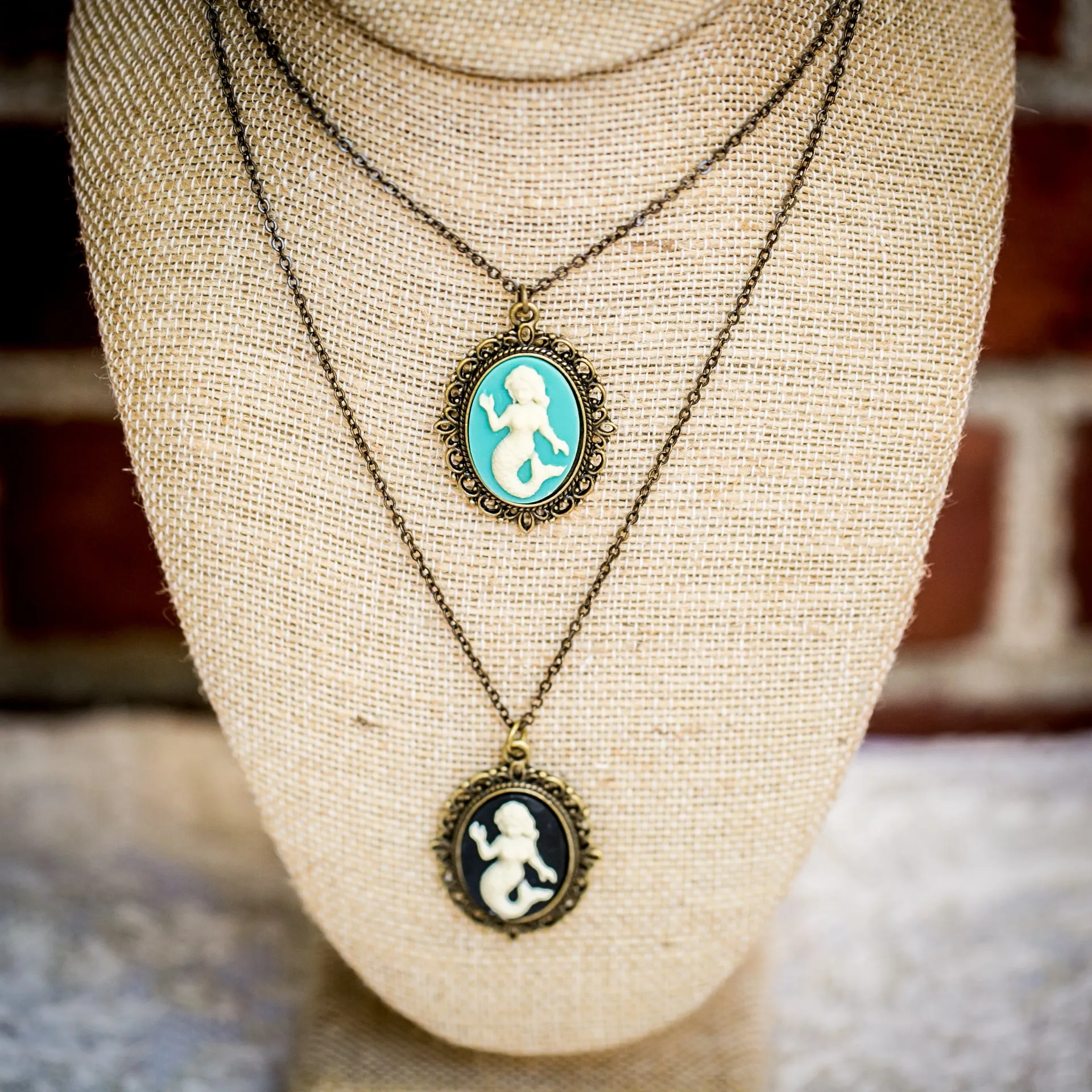Mermaid Cameo Necklace