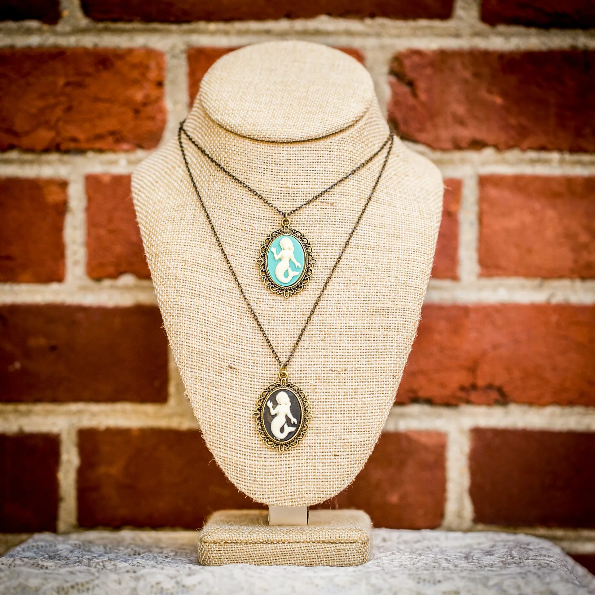 Mermaid Cameo Necklace