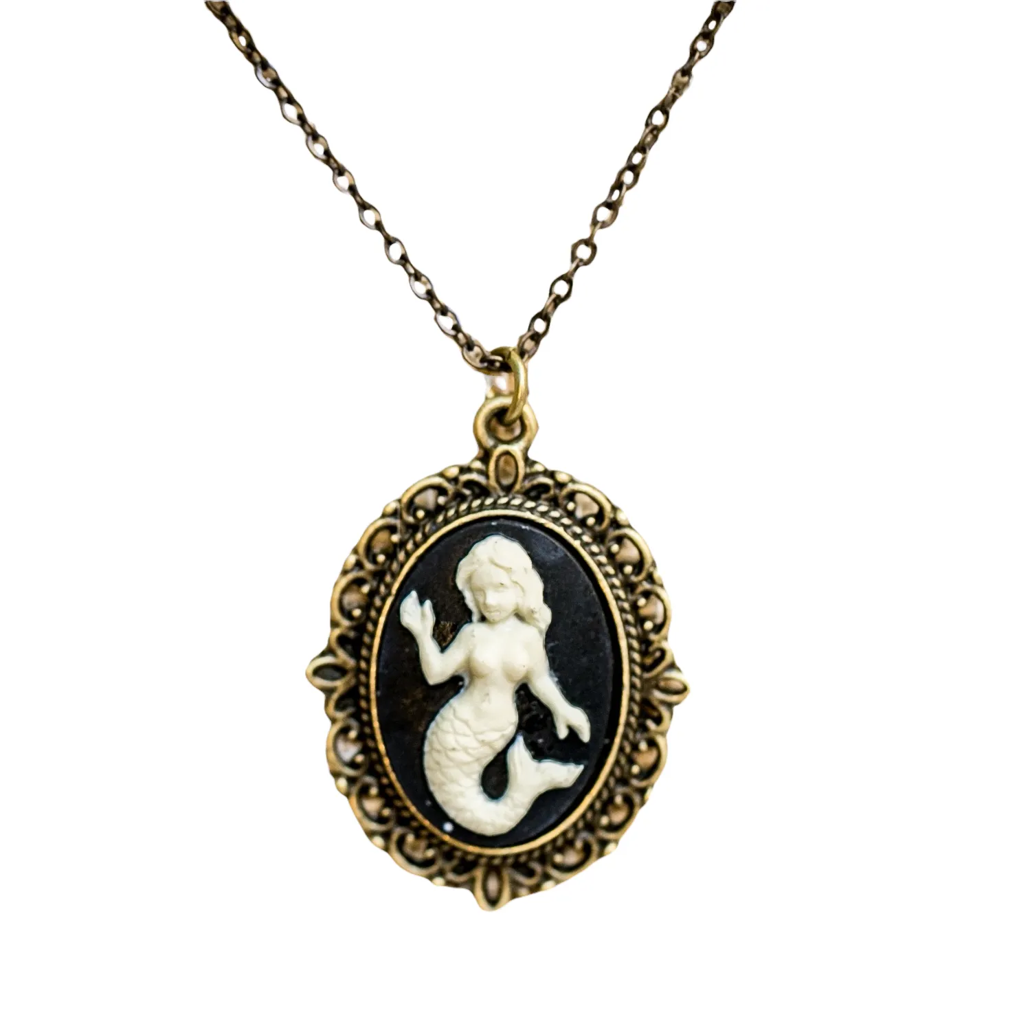 Mermaid Cameo Necklace