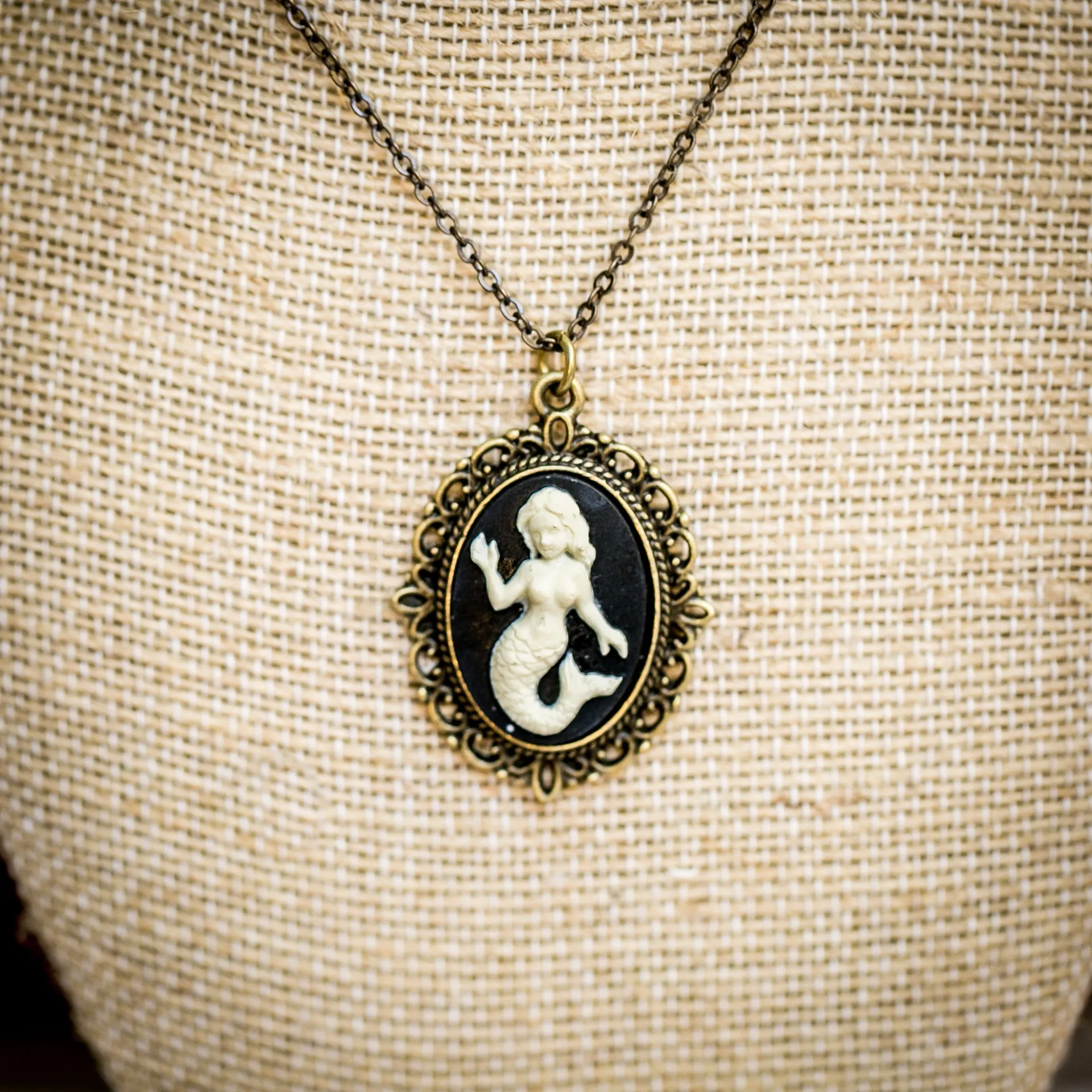 Mermaid Cameo Necklace