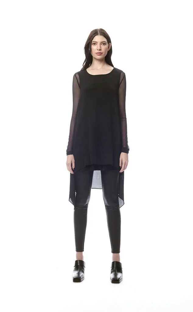 Mina Double Layer Crinkle Tunic Top