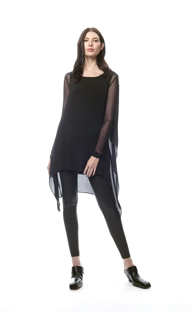 Mina Double Layer Crinkle Tunic Top