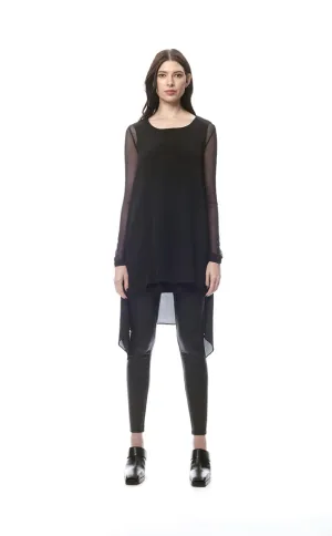 Mina Double Layer Crinkle Tunic Top