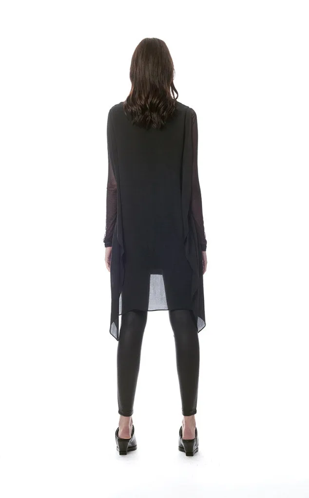 Mina Double Layer Crinkle Tunic Top