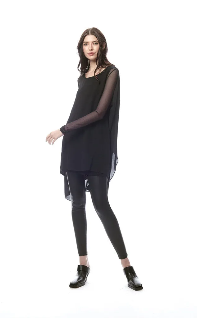 Mina Double Layer Crinkle Tunic Top