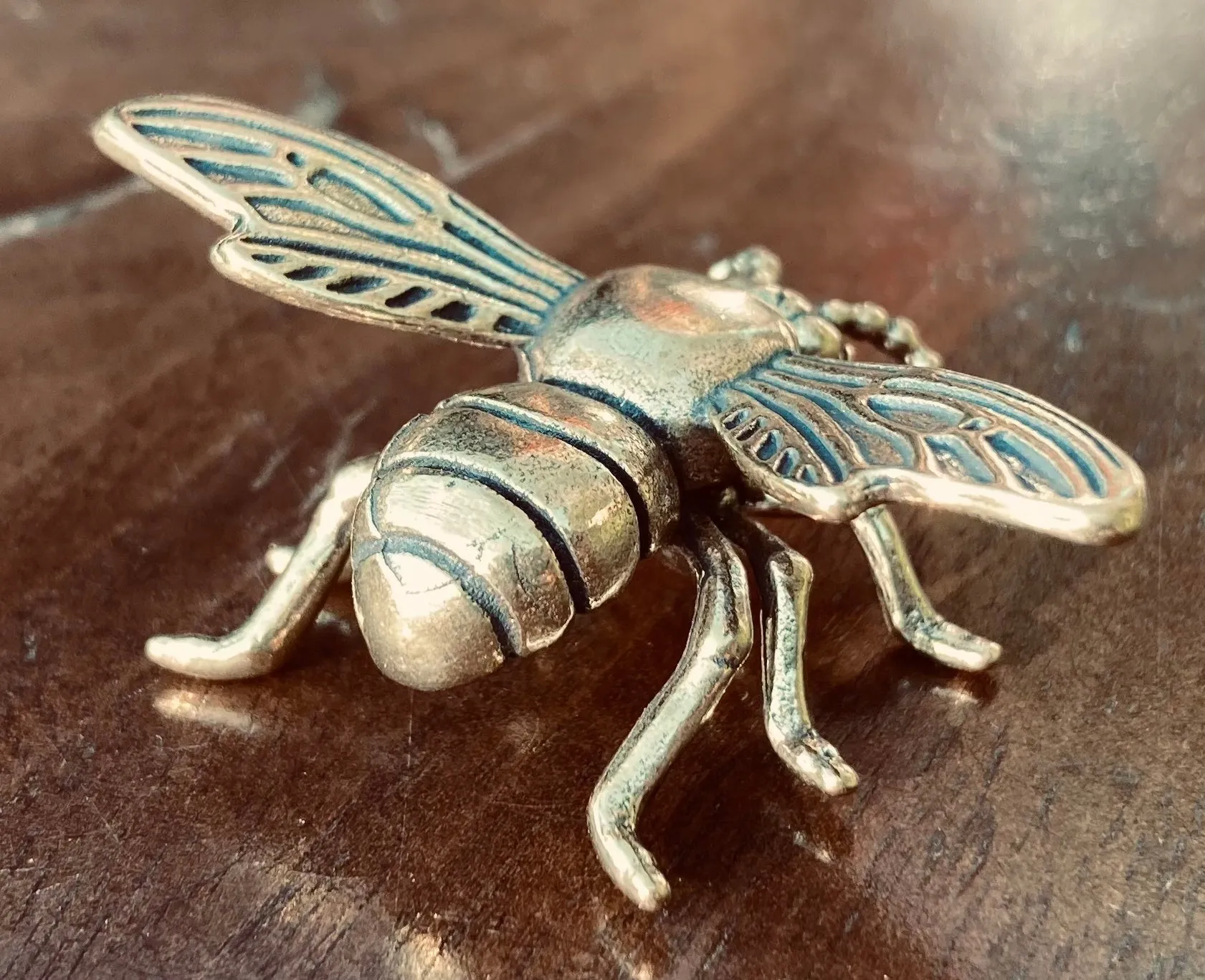 Miniature Brass Bee Figurine