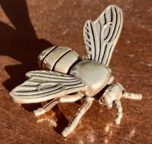Miniature Brass Bee Figurine